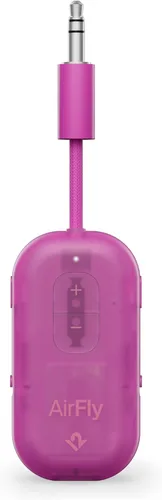 Vista 19 de AirFly Pro 2 Deluxe - Adaptador Bluetooth para avión, conecta 2 AirPods o auriculares inalámbricos - Transmisor/receptor Bluetooth AUX de 3.5mm