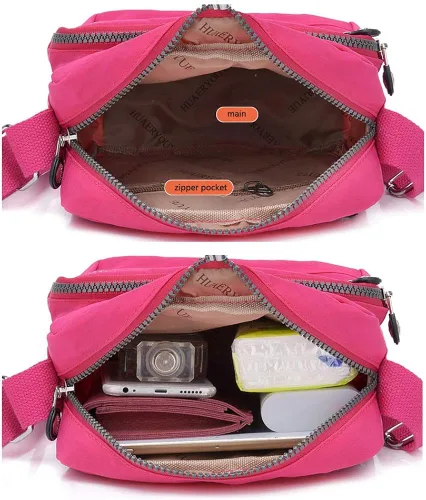 Vista 4 de KARRESLY Bolso casual de nailon para mujer, bolso cruzado impermeable