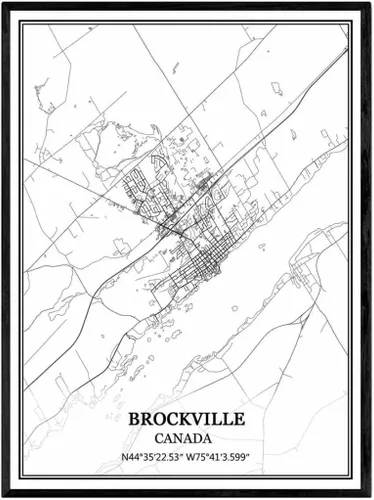 Vista 8 de TANOKCRS Barrie - Lienzo decorativo para pared, diseño de mapa de Canadá, sin marco, moderno, en blanco y negro, recuerdo, decoración del hogar, 12