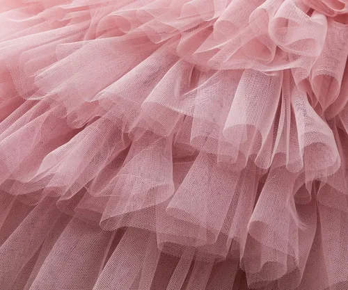 Vista 6 de Vestido de princesa sin mangas con tirantes y flores para niñas