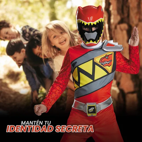 Vista 7 de Power Rangers Dino Charge - Disfraz infantil clásico rojo