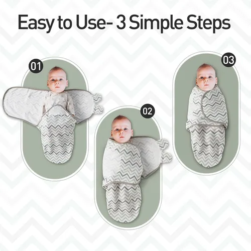 Vista 6 de GLLQUEN BABY Sacos de Dormir Envolventes Orgánicos para Recién Nacidos - Envolturas para Bebés de 0-3 Meses, Paquete de 3 Sacos Envolventes