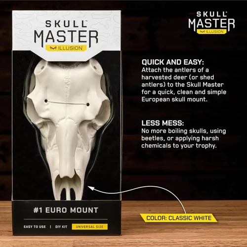 Vista 4 de Mountain Mike's Reproductions Skull Master - Kit de montaje universal de cuernos - Kit de montaje de estilo europeo para cuernos - Se adapta a