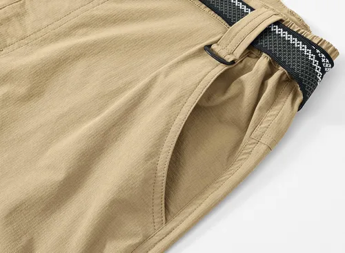 Vista 4 de TBMPOY Pantalones de senderismo y montaña, ligeros, impermeables, con cinturón, secado rápido, para hombres