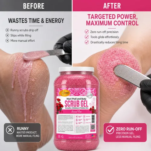 Vista 2 de SPA REDI Gel profesional para exfoliar pies, tratamiento de pedicura de doble acción, transformación de la piel de doble acción para pies más suaves