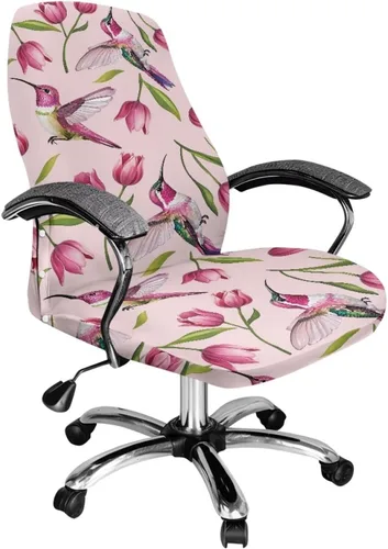 Vista 36 de Funda para silla de oficina de mármol morado, lavable, funda para silla de escritorio, fundas para silla de computadora para silla giratoria, silla