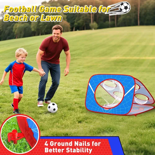 Vista 3 de Juego de lanzamiento de sacos de araña 4 en 1 para niños, juego de Cornhole para interiores y exteriores, juguetes para niños y niñas de 3 a 8 años