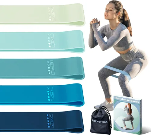 Vista 11 de Bandas de ejercicio de resistencia, bandas de resistencia para fitness en casa, estiramiento, entrenamiento de fuerza, terapia física, bandas