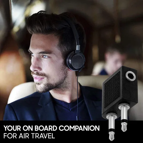 Vista 6 de Cmple - [Paquete de 10] Adaptador de audio para avión dual de 0.138 in macho a 0.138 in hembra, adaptador de audio estéreo para auriculares de vuelo