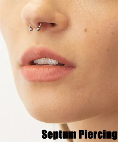 Vista 3 de Titanium Horseshoe Septum Ring 16G,Internally Threader Horseshoe Ring for Septum Lip Cartilage Snug Daith Tragus Helix Conch Rook Orbital Piercing