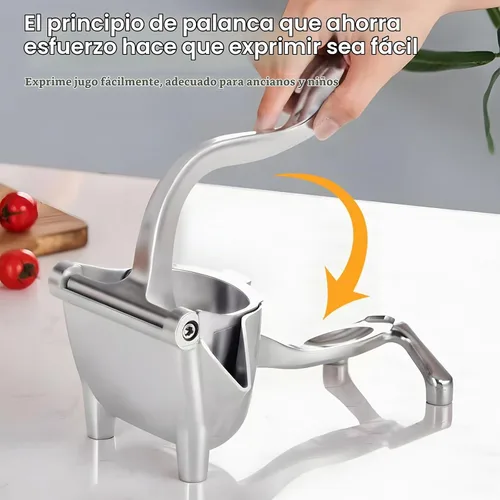 Vista 5 de Exprimidor manual manual de mano de aleación de aluminio Exprimidor extractor exprimidor para frutas como limas, limones, mandarinas, cítricos