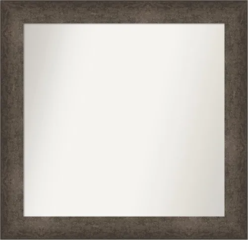 Vista 906 de Amanti Art Espejo de pared personalizado no biselado (25 x 25 pulgadas), marco de bronce acentuado, varios tamaños personalizados, espejo de baño