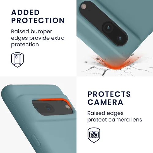 Vista 3 de kwmobile Funda compatible con Google Pixel 7 - Funda de silicona TPU con acabado suave - Piedra antigua