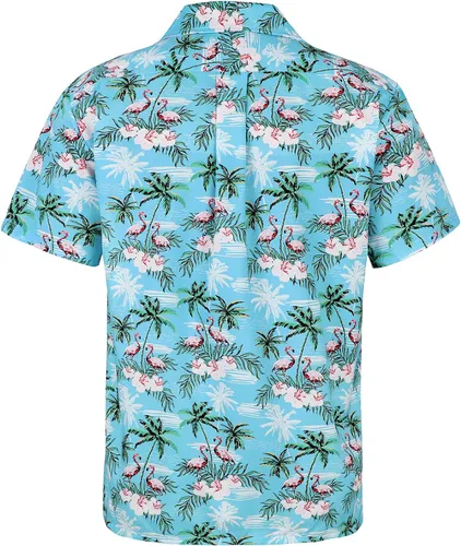 Vista 2 de American Trends Camisa hawaiana para hombre, camisas casuales de playa con botones, camisas tropicales de manga corta para hombre