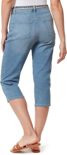 Vista 3 de Gloria Vanderbilt Capri de talle alto con cinturón para mujer