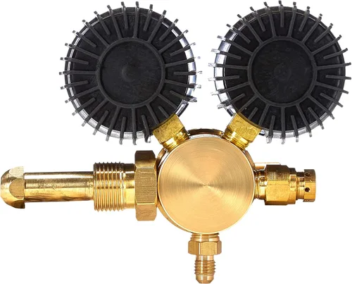 Vista 2 de SPARC Regulador de Nitrógeno Premium para HVAC, Purga y Más - 0-600PSI CGA 580 Entrada Regulador de Gas Inerte para Soldadura - Salida de Brida SAE