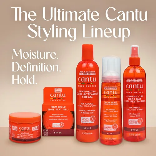 Vista 8 de Cantu Comeback Curl Next Day - Revitalizador de rizos para cabello natural con manteca de karité pura, 12 onzas líquidas (paquete de 3)