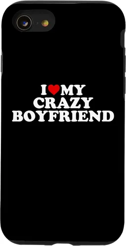 Vista 18 de I Love My Crazy Boyfriend BF - Red Heart Case for iPhone 17