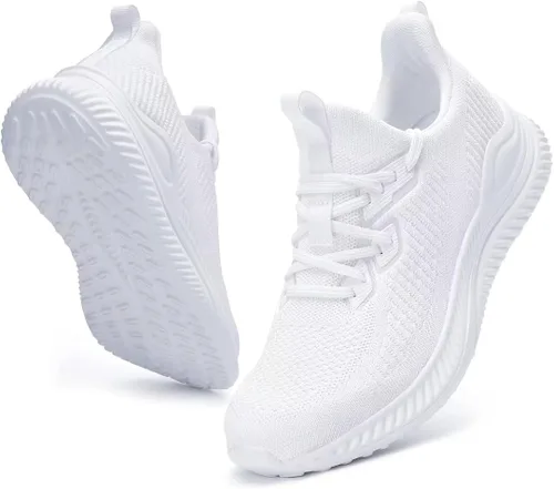 Vista 6 de Akk Zapatos deportivos para caminar para hombre, para correr, tenis para entrenamiento, atletismo, gimnasio, sin cordones, cómodos, transpirables