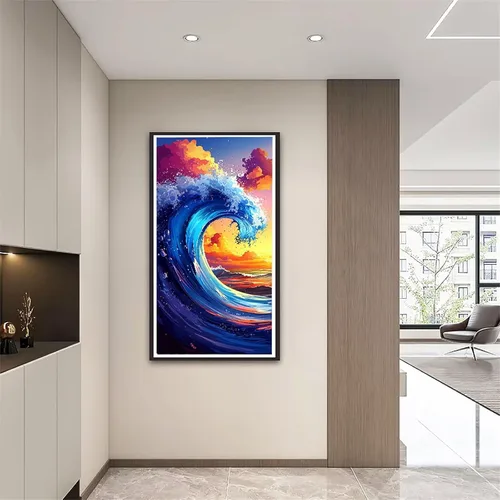 Vista 2 de Cloud Waves Diamond Painting Kits for Adults Beginners, 5D Full Drill Diamond Art Kits Gem Art for Home Wall Decor, Rhinestone Embroidery Crafts