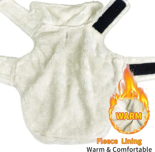 Vista 2 de Malier Chaqueta clásica de forro polar a cuadros con bolsillo, abrigo cálido a prueba de viento para perro, chaleco de invierno para mascotas, ropa