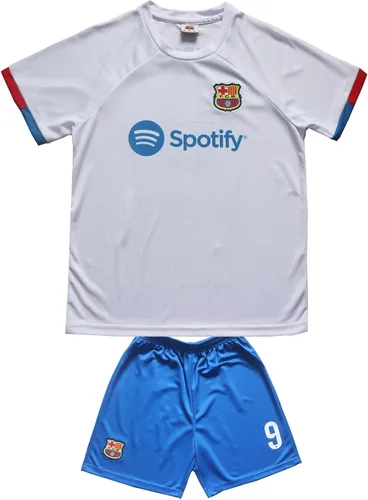 Vista 2 de CEKFAX Juego de calcetines cortos de fútbol para niños 20222023 Barca Third #9 Lewandowski Football Soccer Kids Jersey, tallas juveniles