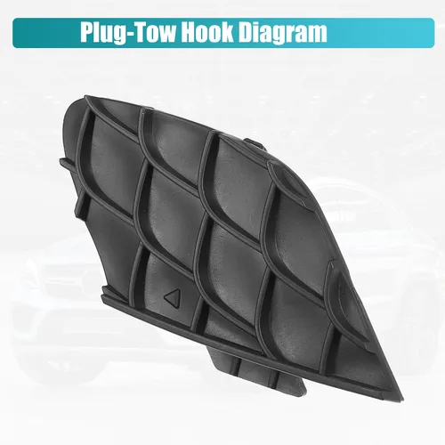 Vista 6 de uxcell Tapa de gancho de remolque de parachoques delantero para Mercedes-Benz GLE 400 2016-2019 No.A2928855722