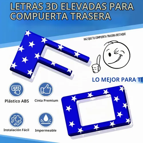 Vista 2 de Letras de inserción para puerta trasera Compatibles con Frontier 2022 2023. Letras adhesivas 3M y calcomanías en relieve en 3D para puerta trasera