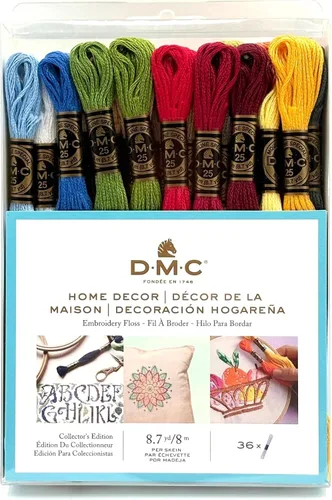 Vista 9 de DMC, 117F25-pc36, hilos para bordado de variedad de colores, paquete de 36 madejas de 8,7 yardas cada una