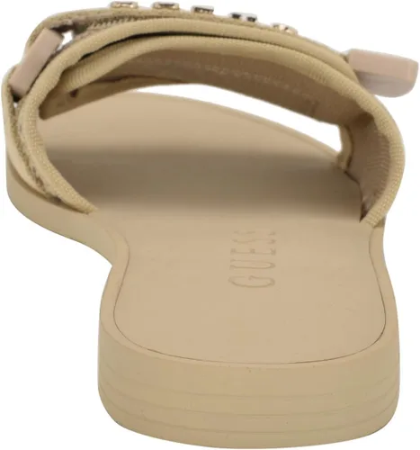 Vista 3 de GUESS Women's Elyze Logotipo dorado/marrón 710