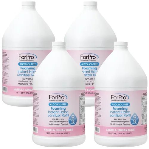 Vista 28 de ForPro - Desinfectante instantáneo de manos espumoso sin alcohol, hidratante y sin colorantes, aroma a menta y pepino, 1.7 onzas líquidas