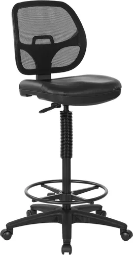 Vista 10 de Silla con respaldo de malla de lujo con pie ajustable, Metal, Multicolor