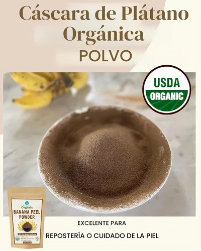 Vista 5 de Polvo orgánico de cáscara de plátano - Todo natural de un ingrediente 4 onzas