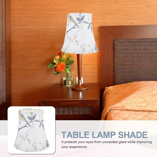 Vista 6 de Angoily Pantalla de tela para lámpara de mesa E27, cubierta de luz de 5.85 pulgadas, repuesto de material de lino suave, decoración de dormitorio