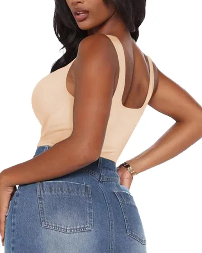 Vista 3 de BelleLovin Body sin mangas con cuello en V cuadrado para mujer