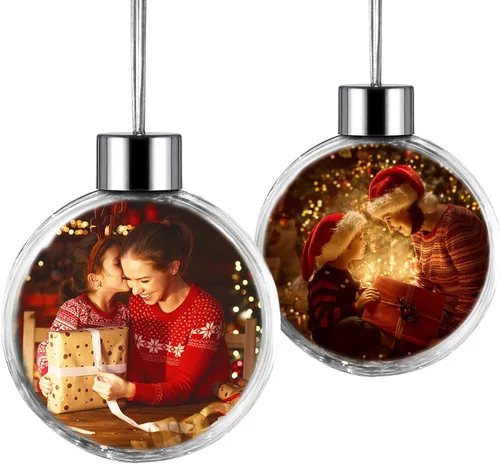 Vista 44 de Adornos de Navidad personalizados, adorno con foto personalizada, nuestro primer árbol de Navidad colgante 2024, decoración regalo para Navidad