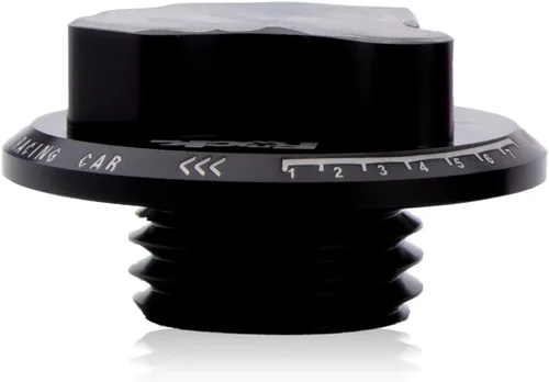 Vista 6 de x xotic tech Tapa de tanque de combustible de gas negro de aleación con dedo medio roscado compatible con Toyota Corolla Camry 4Runner Highlander