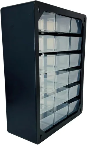 Vista 8 de Homak 12 cajones piezas de plástico organizador