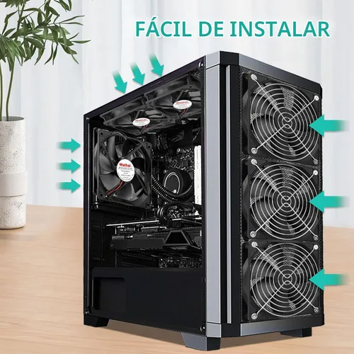 Vista 4 de Wathai 120mm x 25mm 12V Computer Case Cooling Fan 12 Volt 2Pin DC Fan 2Pack