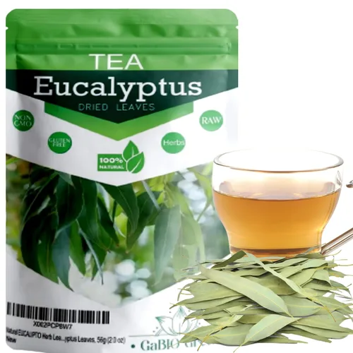 Vista 8 de Hojas enteras de eucalipto, calidad premium, hojas enteras de eucalipto (más de 500 hojas) 1 libra de té suelto de hierbas, té de eucalipto de hoja