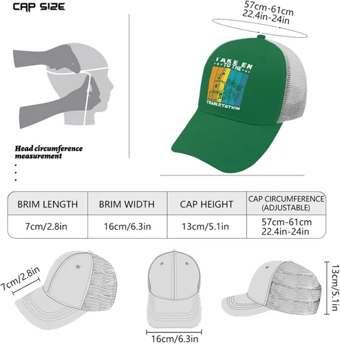 Vista 4 de Baseball Cap Take Him to The Train Station Dad Hats, Funny Dad Hat for Men