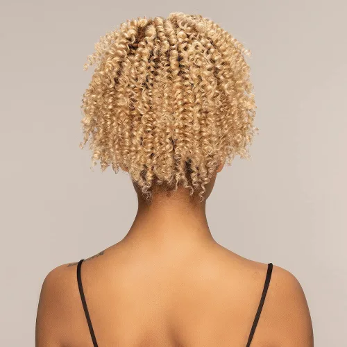 Vista 8 de Janet Collection Remy Illusion - Extensión de cola de caballo – Extensiones de cabello con cola de caballo en espiral de 10.5 pulgadas – Mezcla