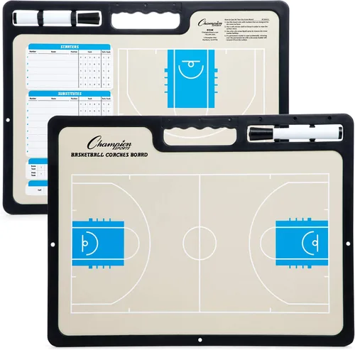 Vista 7 de Champion Sports Pizarra grande y extra grande de borrado en seco para entrenamiento - Pizarras blancas para estrategizar, técnicas, jugadas
