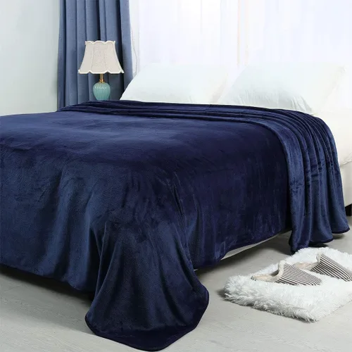 Vista 2 de PiccoCasa Manta de franela de forro polar, suave, ligera y cálida para todas las estaciones, dobladillo ancho, lujosa y cómoda, decorativa