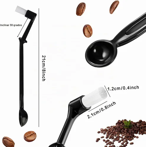 Vista 6 de Cepillo de café, 3 piezas de cepillo de limpieza de café, cepillo de limpieza de filtro de café, adecuado para máquina de café expreso con molinillo