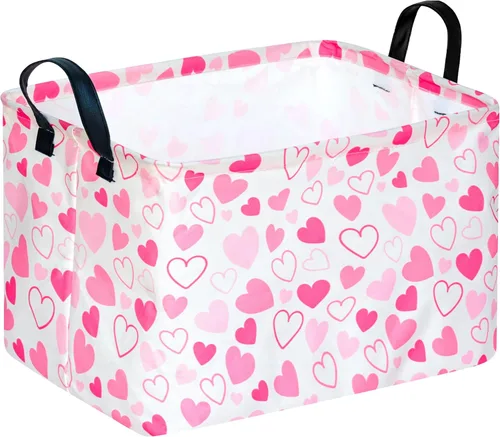 Vista 27 de Cesta de almacenamiento vacía para niños, organizador de almacenamiento impermeable de béisbol, cestas plegables con asas para mujeres, cesta