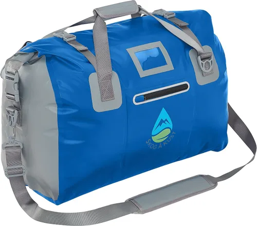 Vista 7 de Skog Å Kust Duffelsak - Bolsa de lona impermeable resistente para deportes, viajes y más, tamaños de 40, 60 y 90 litros, Negro, Deportivo/resistente