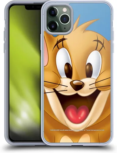 Vista 99 de Head Case Designs Funda de gel de cara completa con licencia oficial de Tom y Jerry Jerry [protección de grado militar] compatible con Apple iPhone