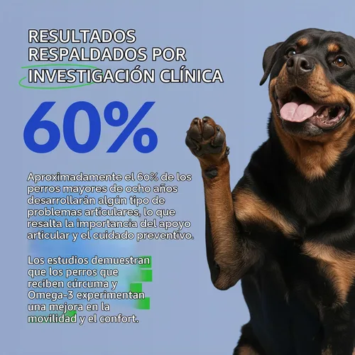 Vista 3 de Masticables de cúrcuma para perros, apoyo articular antiinflamatorio