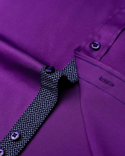 Vista 6 de J.VER Camisa de vestir elástica de manga larga casual para hombre, sin arrugas, ajuste regular, con botones